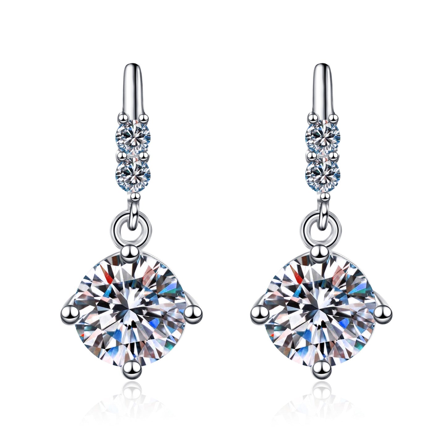 Drop Moissanite Earrings 1.0ct