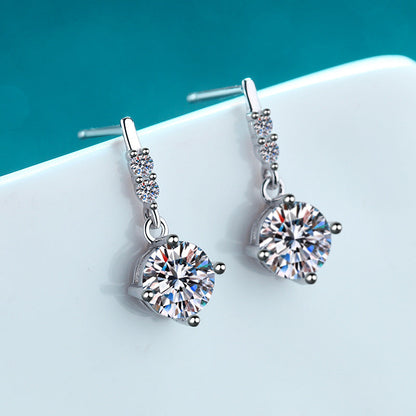 Drop Moissanite Earrings 1.0ct