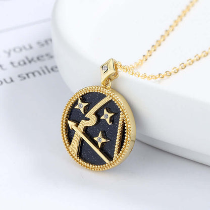 Blue Sand Sagittarius Necklace