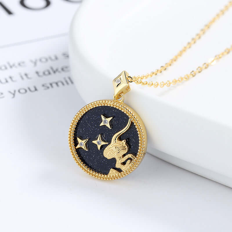 Blue Sand Lucky Capricorn Necklace