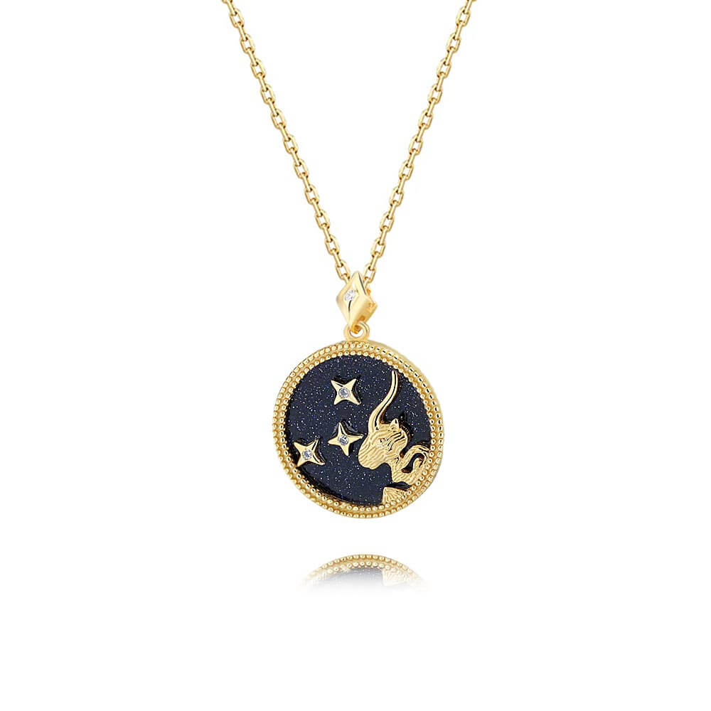 Blue Sand Lucky Capricorn Necklace