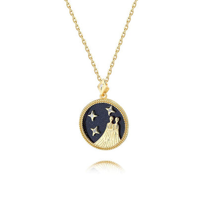 Blue Sand Gemini Necklace