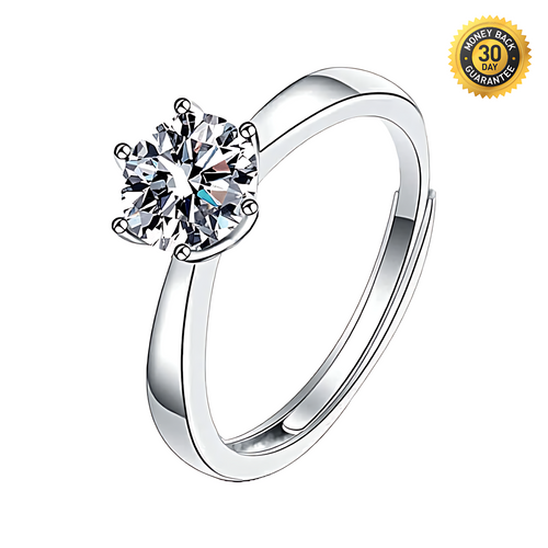 Classic Simple 1.0ct Moissanite Ring