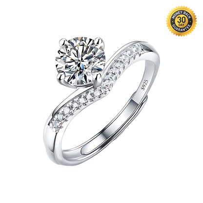 Princess Crown Moissanite Ring 1.0ct