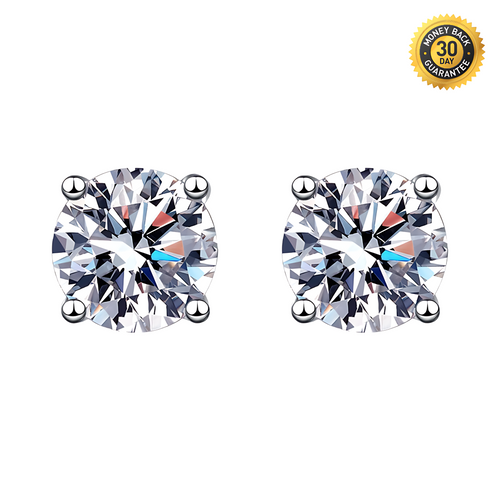 Classic Four Claw Moissanite Stud Earrings