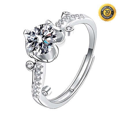 Flower Vine Moissanite Ring 1.0ct