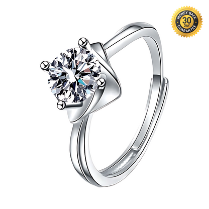 Diamond Flower Moissanite Ring 1.0ct