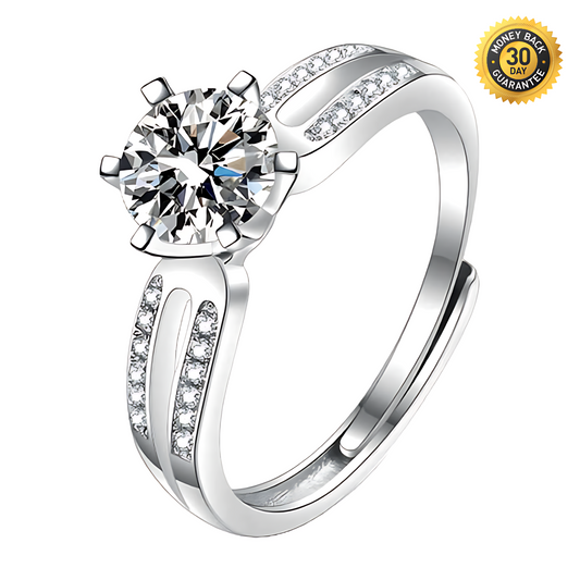 Double Row Moissanite Ring 1.0ct