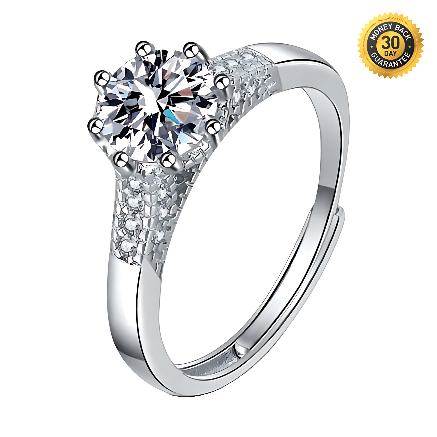 Fashionable Classic Moissanite Ring