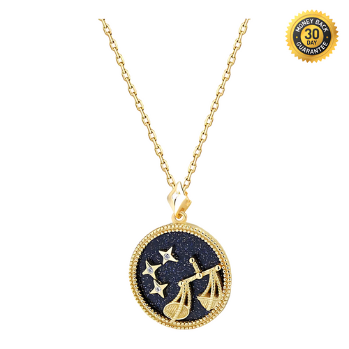 Blue Sand Lucky Libra Necklace