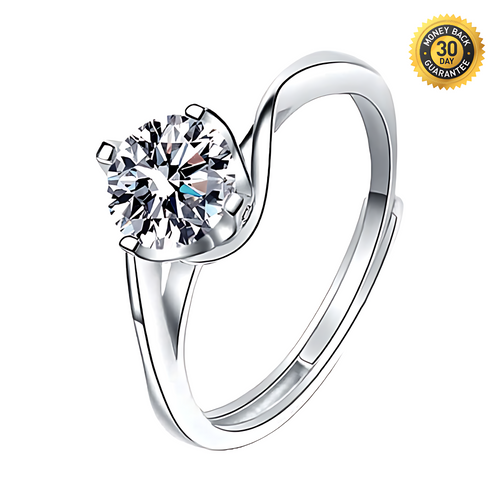 Twisted Flower Moissanite Ring 1.0ct