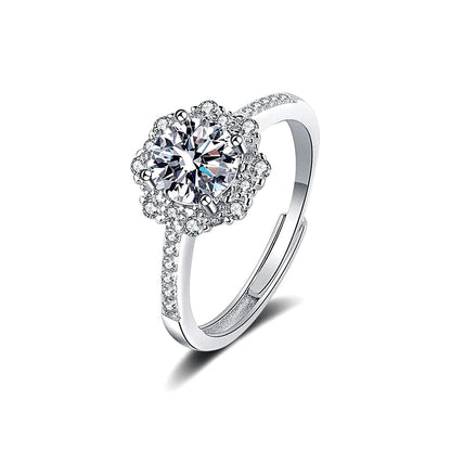 Flower Fashion Moissanite Ring 1.0ct