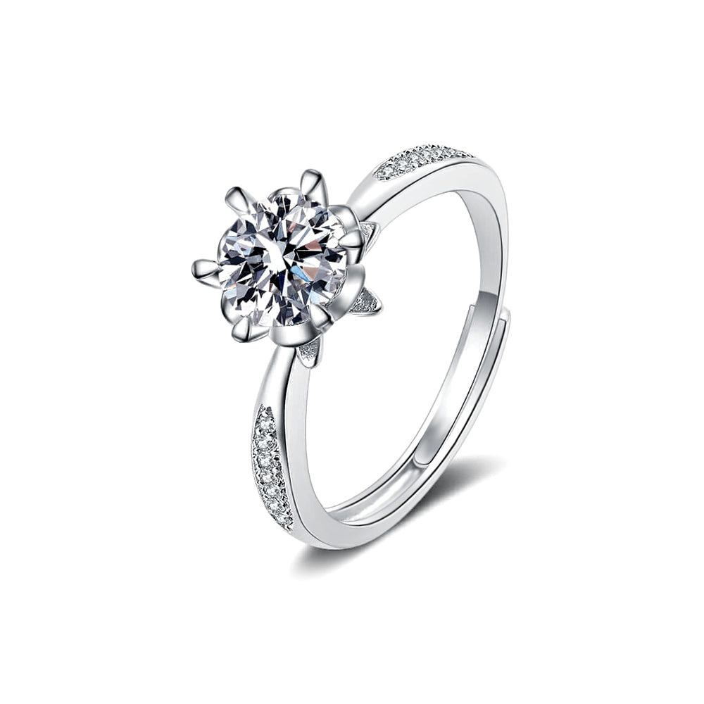 Flower Pod Moissanite Diamond Ring 1.0ct