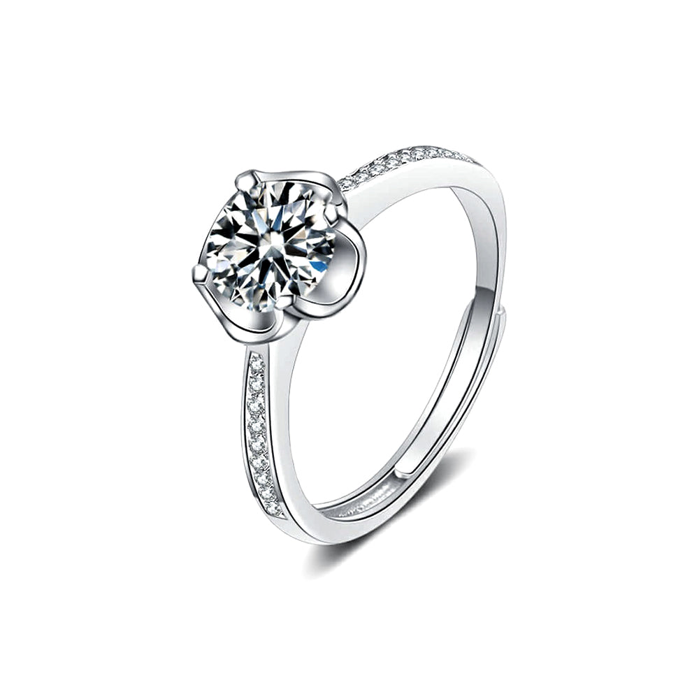 Four Leaf Clover Moissanite Ring 1.0ct