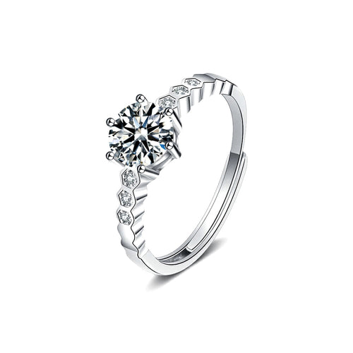 Honeycomb Moissanite Ring 1.0ct