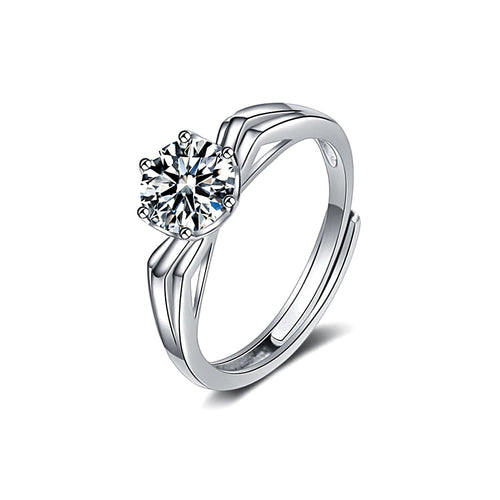 Kitten Paw Moissanite Diamond Ring 1.0ct