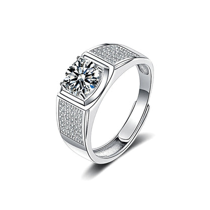 Men's Full Star Moissanite Ring 1.0ct