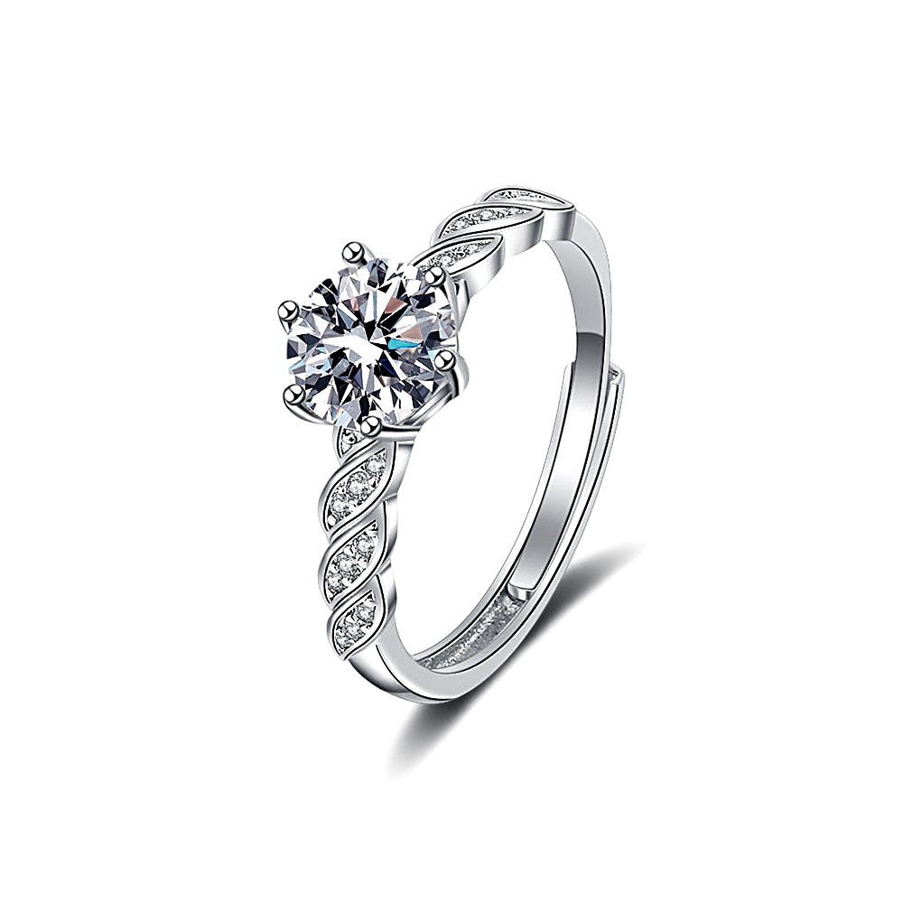 Mori Aqua Moissanite Ring 1.0ct