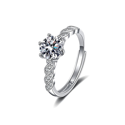 Mori Aqua Moissanite Ring 1.0ct