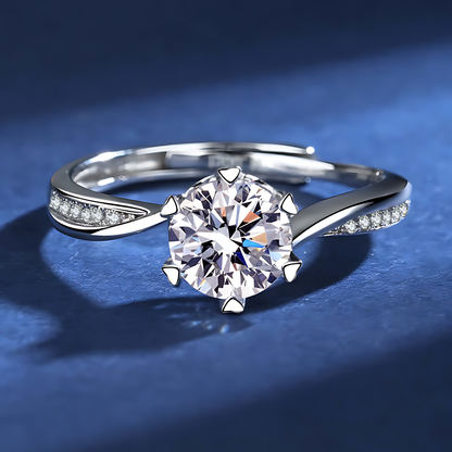 Twisted Moissanite Ring 1.0ct