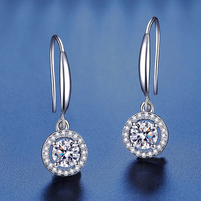 Round Moissanite Earrings 0.5ct