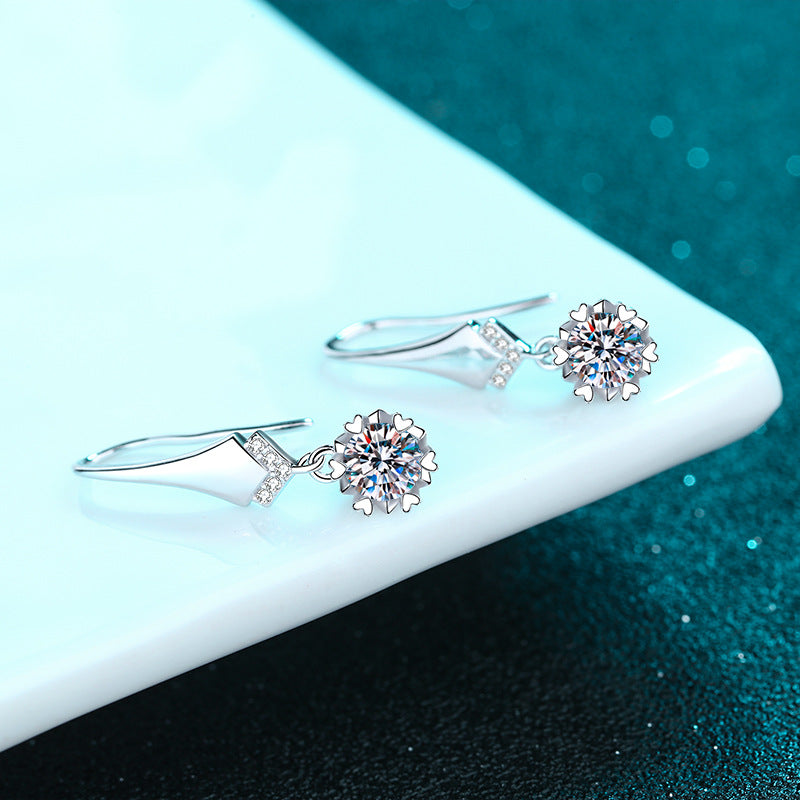 V-shaped 1.0ct Moissanite Earrings