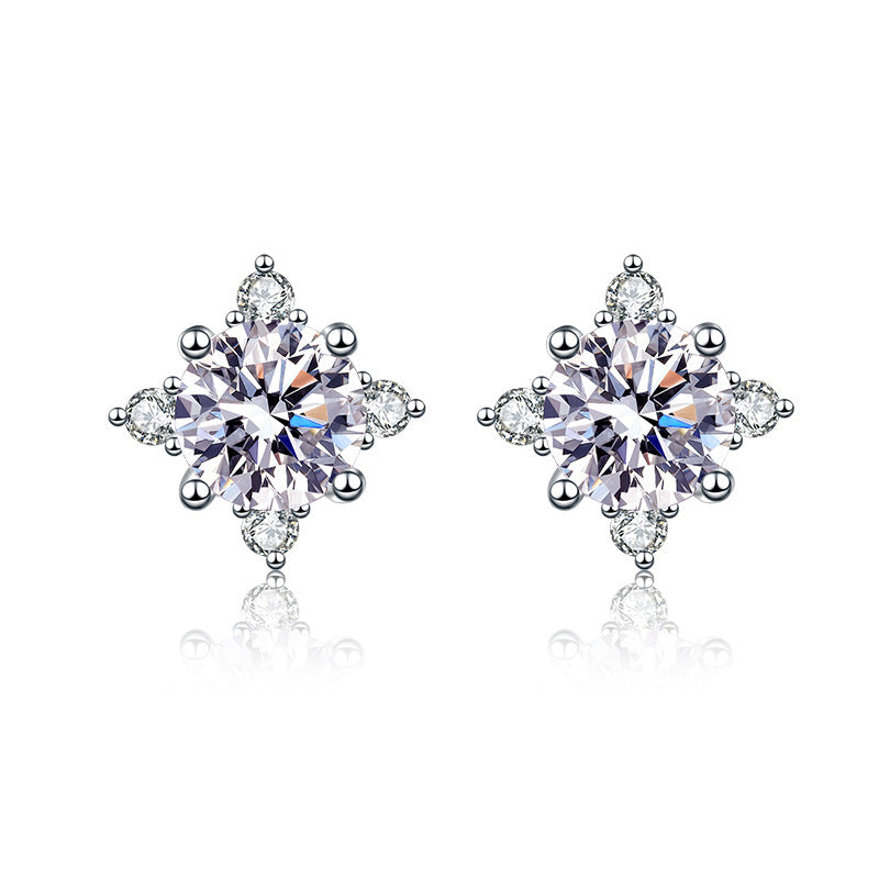 Diamond Moissanite Stud Earrings 0.5ct