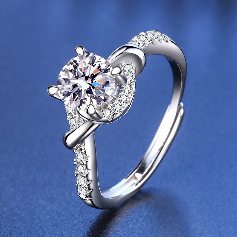 Twisted Moissanite Diamond Ring 1.0ct