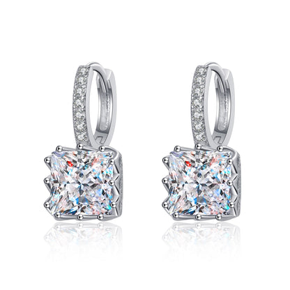 Square Diamond Moissanite Earrings 1.0ct