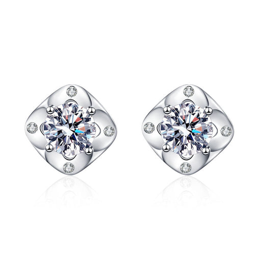 Fashion Clover Moissanite Earrings 2ct