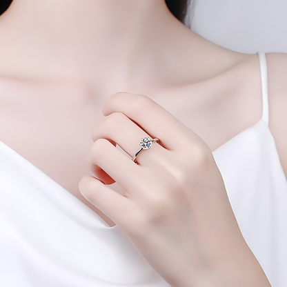 Simple 1.0ct Moissan Diamond Ring