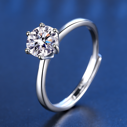 Simple 1.0ct Moissan Diamond Ring