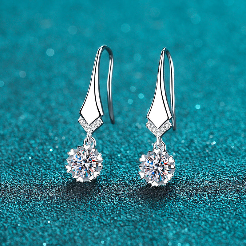 V-shaped 1.0ct Moissanite Earrings