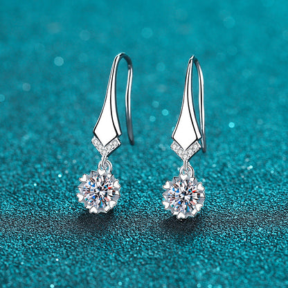 V-shaped 1.0ct Moissanite Earrings