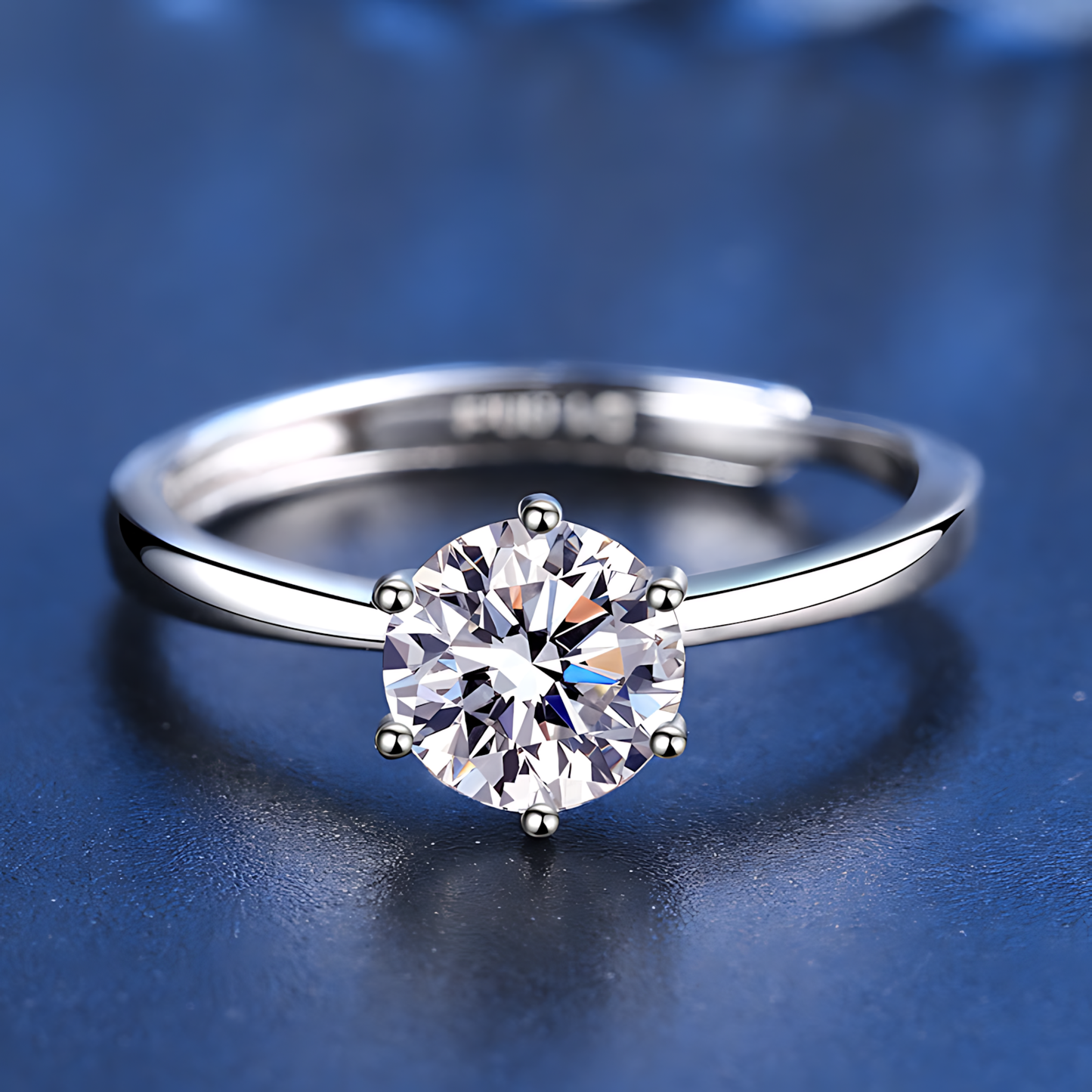 Simple 1.0ct Moissan Diamond Ring