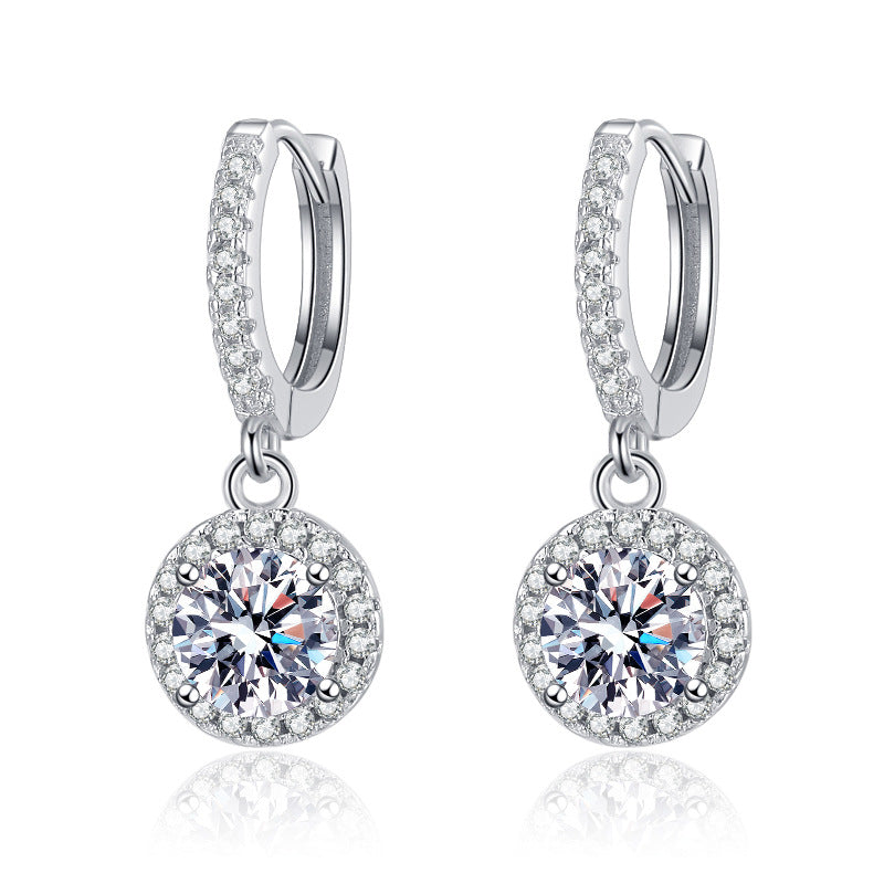 1.0ct Round Bag Moissanite Earrings