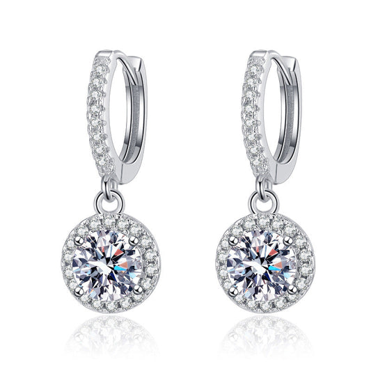 1.0ct Round Bag Moissanite Earrings