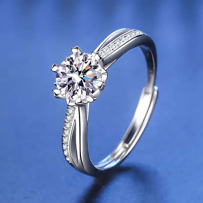 Bilateral Snowflake Moissanite Ring 1.0ct