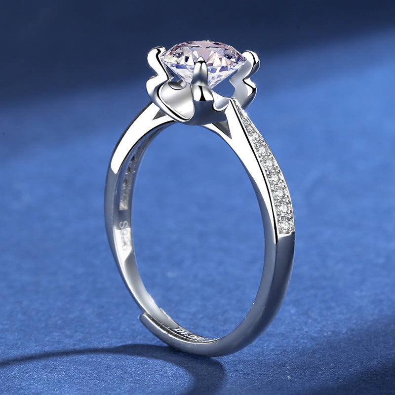 White Gold Couple Moissanite Ring 1.0ct