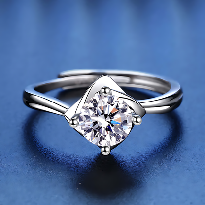 Diamond Flower Moissanite Ring 1.0ct