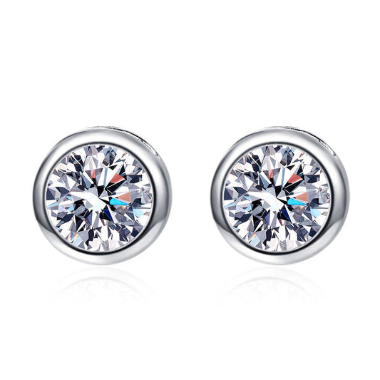 Geometric Moissanite Stud Earrings 0.5ct