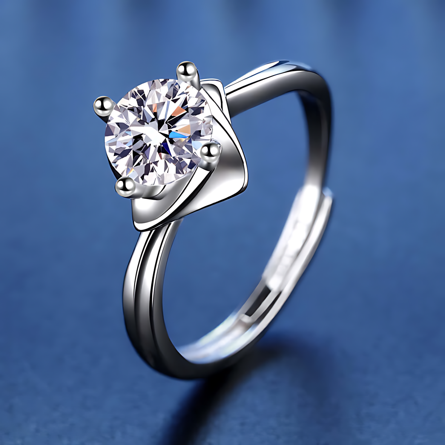 Diamond Flower Moissanite Ring 1.0ct