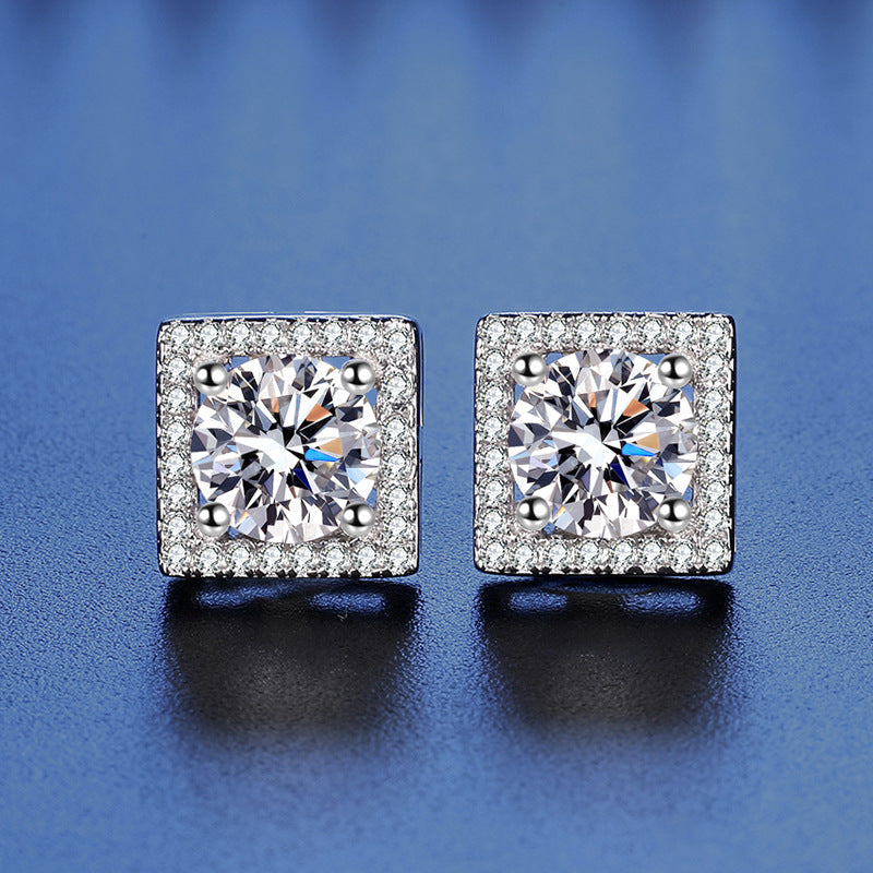 Quadrilateral Moissanite Earrings 1.0ct