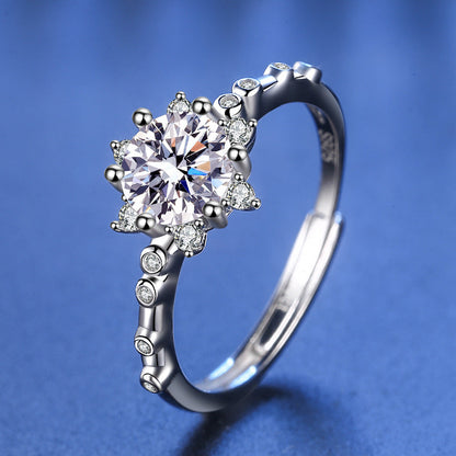 Snow Flower Moissanite Ring 1.0ct