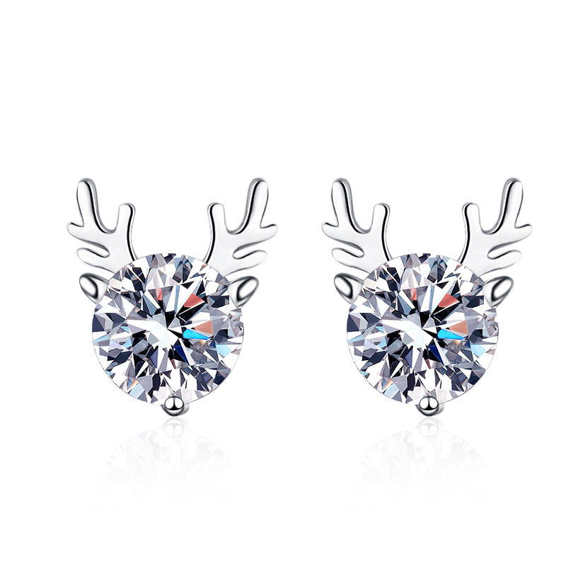 One Deer for You 0.5ct Moissanite Stud Earrings