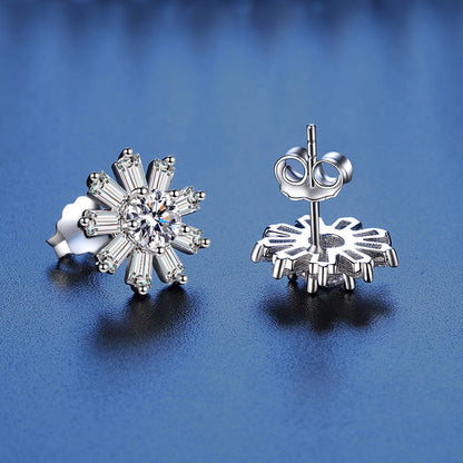 Sunflower Moissanite Stud Earrings 20.5ct