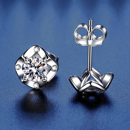 Fashion Clover Moissanite Earrings 2ct