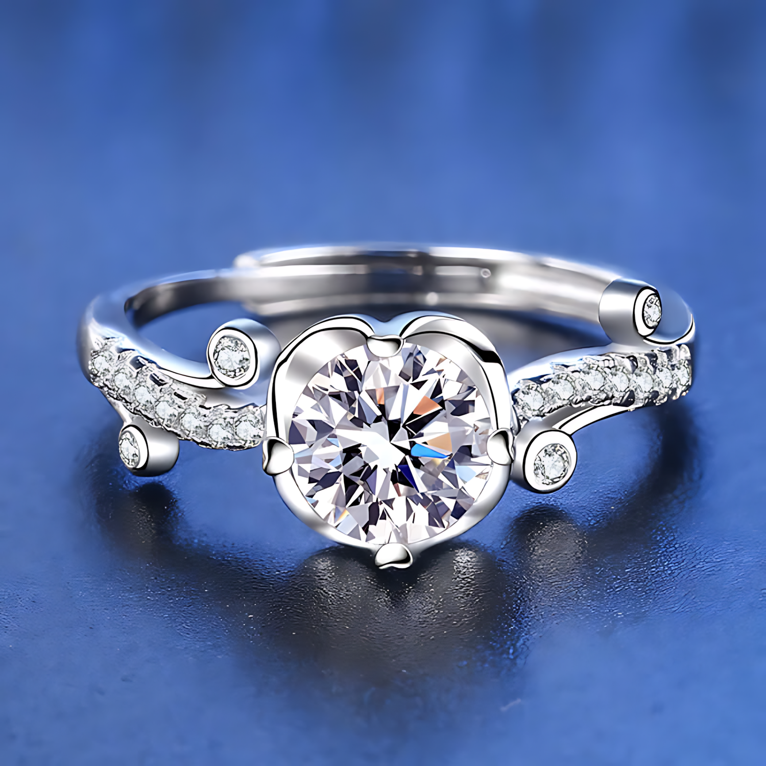 Flower Vine Moissanite Ring 1.0ct