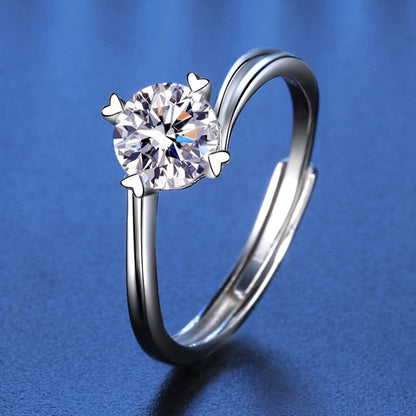 Twisted Heart Moissanite Ring 1.0ct