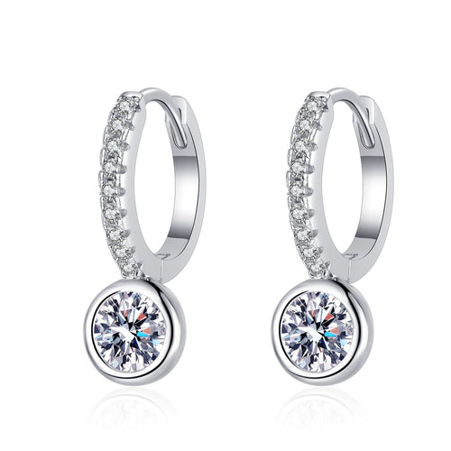 Compact Moissanite Earrings 1.0ct